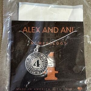 Alex and Ani Silver Numerology '4' Pendant Necklace
